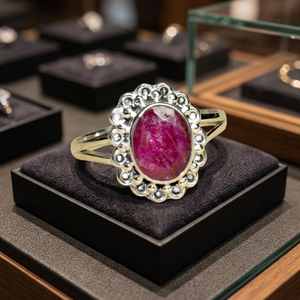 Ruby Oval Cut IGI Certified Classic 925 Sterling Silver Women's Gemstone <b>Ring</b> India Fashion X1484 - Product Image 2