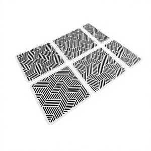 Juego de Posavasos Cuadrados de Resina MDF Clásicos, Hechos a Mano, Ecológicos, Duraderos, de Grado Alimenticio, 100 mm de Diámetro, 8 mm de Grosor, Decoración de Mesa - Product Image 1