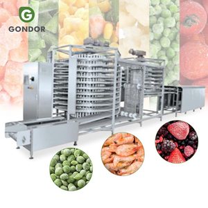 Tour de refroidissement multi-niveaux pour bière, équipement IQF, congélateur spiral, petite bande transporteuse de refroidissement pour boulangerie - Product Image 1