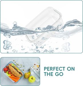 6pcs Hot Selling LFGB Certified Eco-Friendly Modern High Borosilicate Glass Crisper Food Storage Containers Lid <b>Set</b> <b>Microwave</b> - Product Image 3