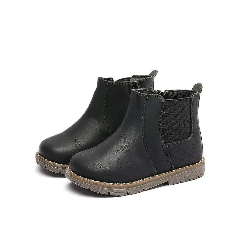 Kid Black Chelsea Boots toddler casual boots girls ankle boots