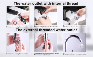 360 ° xoay chế độ kép Nhà bếp Vòi tap Aerator 2-in-1 Bồn Rửa Nhà Bếp tap Adapter với tiện nghi cao Phụ kiện vòi nước phòng tắm - Product Image 2