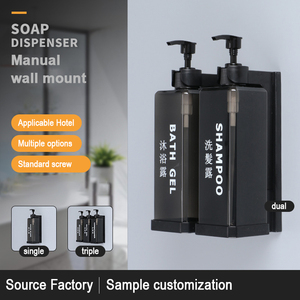 500ml treo tường khách sạn phòng tắm xà phòng Nhựa Hướng dẫn sử dụng Báo Chí chống trộm chai dầu gội đầu với khóa - Product Image 6