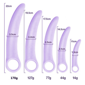 Set de Dilatadores Vaginales de Silicona de Grado Médico, 100% Impermeables, Color Rosa/Morado, Empaque Personalizado - Product Image 2