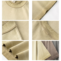 Shorts Bermuda amples en molleton 100 % coton 310 GSM, teinture pigmentaire, finition délavée effet vieilli, légèrement brossés, pour homme