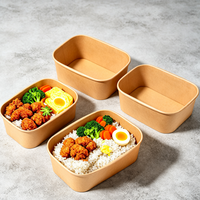 Boîte alimentaire longue jetable et portable pour les fournitures des vendeurs de nourriture de rue, boîte alimentaire longue compostable à base de plantes pour la restauration verte