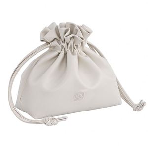 Women's Large Capacity Portable Makeup <b>Bag</b> Lazy <b>Drawstring</b> PU Leather for Toiletry Storage Travel <b>Bag</b> with Holographic Feature - Product Image 1