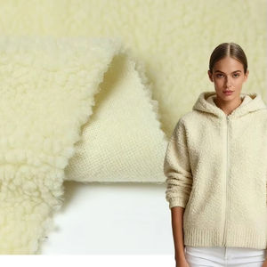 Tessuto in pile sherpa 100% poliestere spazzolato effetto <span class=keywords><strong>camoscio</strong></span>, certificato OEKO-TEX, 300 GSM, colore personalizzabile per tappezzeria - Vendita all'ingrosso - Product Image 1