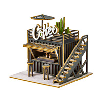 Wincent Miniature 3D DIY Puzzle Unisexe Jouet Éducatif Scène De Rue Bois Maison De Poupée Kit