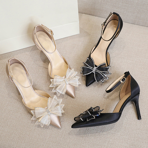 Nouveauté – Talons pointus à boucle fantaisie avec strass et nœud, tailles 31-43, hauteur 6CM/8CM, pour femmes - Product Image 2