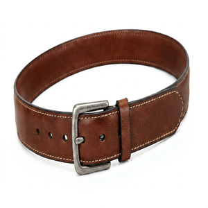 Cinturón casual de cuero suave con hebilla resistente de Divine International - Product Image 1