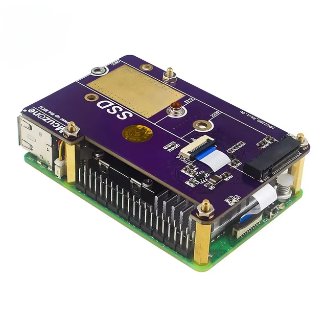 Raspberry Pi 5 PCIe to M.2 NVMe SSD Compatible With Gen2/3, Size 2230 2242 2280 PCIE SSD Expansion Board for Pi5 RPi 5