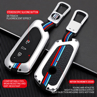 Funda Protectora para Llaves de Coche de Aleación de Zinc y Gel de Sílice para Volkswagen Golf 8 Lamando Id4x Skoda Crozz T0URAN VW, Llavero, Bolsa para Llaves
