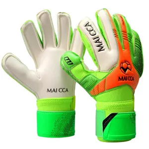 Premium Kids Super Grip Wear Resistant Flexible 4mm Latex Fingersave Protective Soccer Goalkeeper Gloves