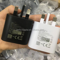 Cargador Superrápido Tipo-C PD 3.0 de 25W de Alta Calidad con QC4.0 para S24/S23/S20, Enchufe EU/US/UK/AU, para Auriculares y Teléfono Móvil