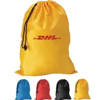 Toptan ucuz özel promosyon su geçirmez 210d polyester İpli spor sırt çantası ayakkabı hediye çantası logo ile