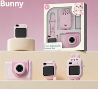 2026 Set Kamera Jam Tangan Anak 3-in-1 Baru, Kamera Digital Anak Multifungsi dengan Kantong Lepas Pasang dan 180 °   Lensa HD Berputar