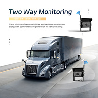 Monitor Kamera Mundur Nirkabel Podofo Digital Signal 7'' IP68 Tahan Air dengan Penglihatan Malam 2 X Kamera Belakang untuk Truk, Bus, RV OEM/ODM