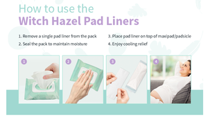 चुड़ैल अखरोट पैड Liners के लिए प्रसवोत्तर देखभाल पूर्ण लंबाई ठंडा Perineal पैड लाइनर बर्फ पैड प्रसवोत्तर लाइनर - Product Image 4