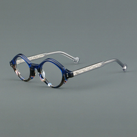Monture de lunettes en acétate à monture complète noire rétro, écologique, personnalisable avec logo, petite monture, vente en gros, populaire