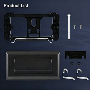 Panel de Accionamiento de Repuesto para Placa de Descarga de Inodoro, Juego de Palancas para Cisterna UP, Negro Mate, 340x185mm, Compatible con Geberit 200F - Product Image 3