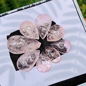 Lote de 5 piezas AAA 63 Ct Natural impecable Rosa morganita corte tallado piedra preciosa suelta para la fabricación de joyas - Product Image 3