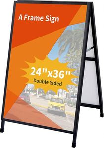 Double-Sided A-Frame Display Rack Metal Frame Two PVC Plastic <b>Posters</b> Waterproof Custom Logo for Sidewalk Sign Advertising - Product Image 2