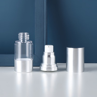Vente en gros de flacons pompe sans air cosmétiques personnalisés de luxe en or et argent, 15 ml, 30 ml, 50 ml, 120 ml