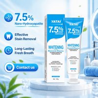OEM ODM Dentifrice blanchissant à 7,5 % d'hydroxyapatite nano, élimination efficace des taches, haleine fraîche, réparation des dents, pâte dentifrice