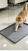 Wasserdichte Silikon-Futtermatte für Mehrere Haustiere, Rutschfeste Schüsselunterlage für Hunde und Katzen, Bodenschutz für Hunde