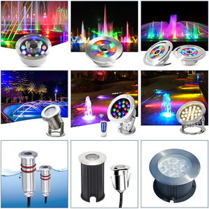 IP68 không thấm nước dưới nước đèn 12V 24V RGBW RGB thay đổi màu sắc dẫn chìm đài phun nước vòng vòi phun đèn với vòi phun - Product Image 5