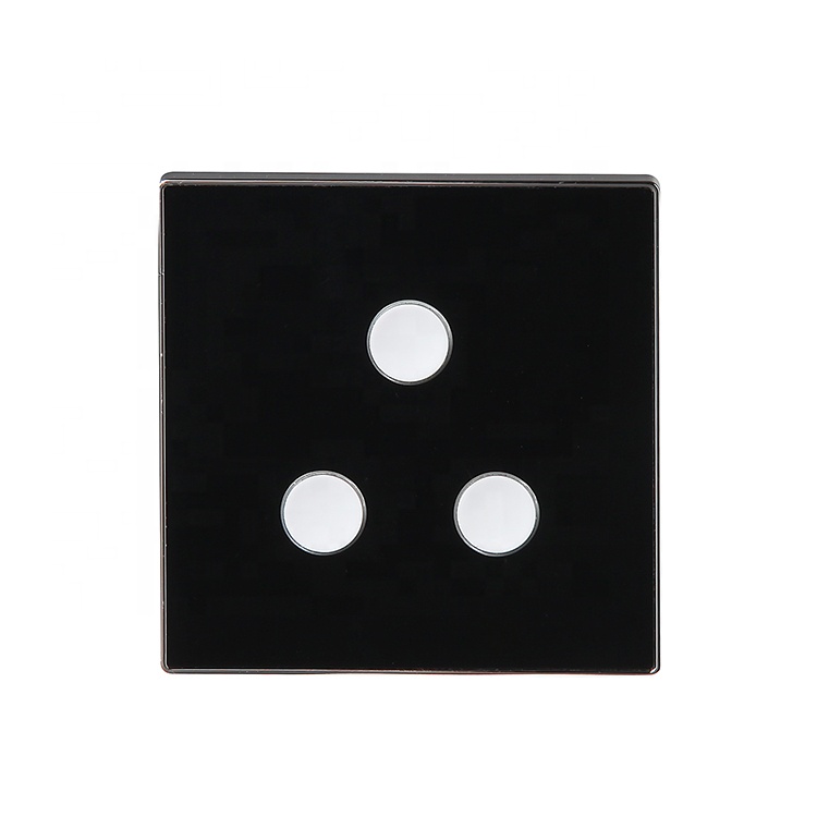 Smart Home Phone WIFI Controlled Wall Panel BS Standard 3 Gang Touch Button Switch Wifi Smart Switch