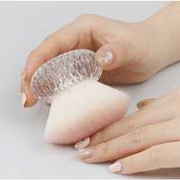 Nouvelle brosse à ongles multifonctionnelle en cristal, style champignon rose dégradé, à tête en forme de fleur, pour le nettoyage des ongles