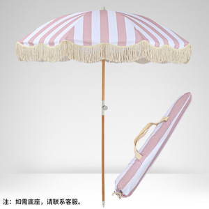 Luxuriöser Strandschirm mit Quasten, neigbarer Terrassenschirm, UV-Schutz, Garten-Pilzschirm, individuelles Logo für Hotels & Resorts - Product Image 4