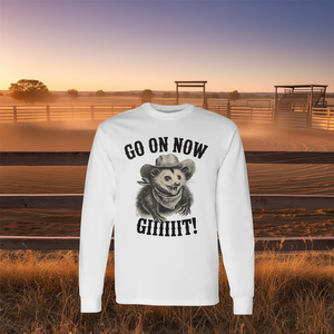 T-shirt a maniche lunghe Western Opossum Vintage Country Possum Rodeo - Product Image 3