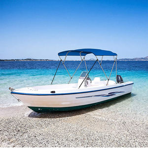 HOMFUL 8'x91-96 "x 54" Tissu 600D 4 Bow Bimini Top Aluminium Tube Rond Auvent de Bateau pour Bateaux - Product Image 6