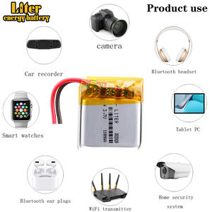 302020 <span class=keywords><strong>3</strong></span>.7โวลต์110มิลลิแอมป์ชั่วโมงความจุขนาดเล็กลิเธียมโพลิเมอร์ Li-Po แบตเตอรี่ - Product Image 5