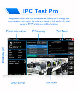 8K IP/CVBS AHD CVI TVI analoger Kamera <span class=keywords><strong>tester</strong></span> 7-Zoll-Bildschirm Alles in einem Multifunktions-SDI HDMI VGA TDR 4K 8MP <span class=keywords><strong>CCTV</strong></span>-<span class=keywords><strong>Tester</strong></span> - Product Image 4