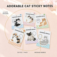 Notes autocollantes en forme de chat mignon pour le bureau – Journalisation amusante et personnalisable – Indispensable pour la rentrée scolaire