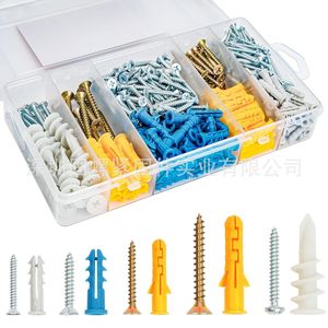 Tapping Screws With Expansion Anchors 350pcs #5 #6 #7 #8 Imperial Size Drywall Fasteners Phillips Head Right Hand Thread - Product Image 4