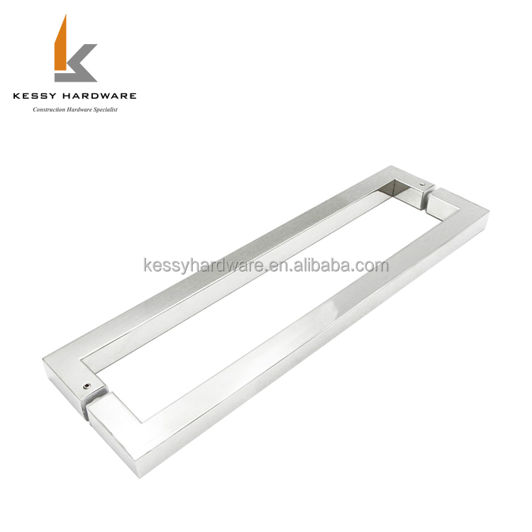 Glass Door Handle Brushed Stainless Steel Handle Wide Grip C Shape Pull Handle