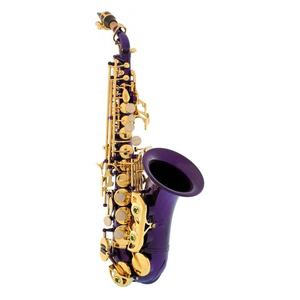 SEASOUND OEM Saxofón <span class=keywords><strong>soprano</strong></span> de alta calidad JYSS100DPPL Lacado de cuerpo púrpura con teclas de campana de curva baratas de tono BB - Product Image 2
