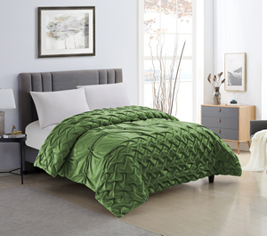 Hot Bán 100% Bông Vua Kích Thước Comforter Set Mềm Mại Và Thoải Mái In Twist Bộ Đồ Giường Màu Rắn Có Thể Đảo Ngược - Product Image 3