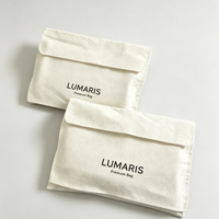 Pochette en toile personnalisée avec logo, ruban et nœud, sac anti-poussière de luxe en coton pour emballage de pyjamas (vente en gros)