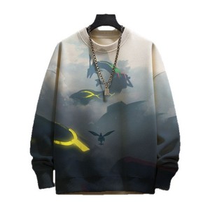 เสื้อสเวตเตอร์ผู้ชายไซส์ใหญ่ พิมพ์ลายดิจิตอล 3 มิติ โพลีเอสเตอร์ แขนปกติ ดีไซน์คาร์เนวาลใน Kln - Product Image 2