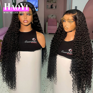 Perruque en cheveux humains bruts du Cambodge, Lace Front, densité 180, 30 pouces, ondulations profondes HD, Lace Frontal HD, avec baby hair - Product Image 2