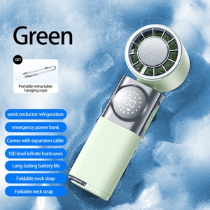 Ventilateur portable pliable USB 3600 mAh avec fonction Power Bank et fonction glace, mini ventilateur à main - Product Image 5