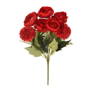 शादी की सजावट कृत्रिम फूल पेनी रेशम हाइड्रेंजिया गुलदस्ता सजावट यथार्थवादी फूलों की व्यवस्था