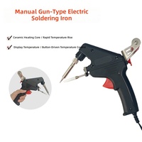 Pistolet à souder manuel 60W, fer à souder à chauffage interne, alimentation par fil, élément chauffant en céramique 220V, réparation par soudage pour l'électronique