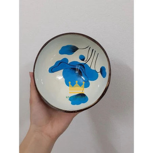 Wood Handicraft Lacquer <b>Coconut</b> <b>Shell</b> Bowls Natural Inlaid Design Classic Durable Salad Bowls for Home Decor Sustainable - Product Image 2